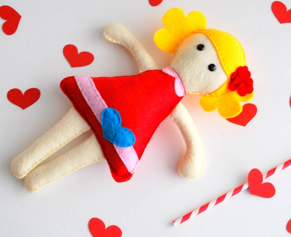Doll Sewing Kit, Felt Kids' Crafts, Felt Sewing Kit in a Box, 8+ years old craft, No need sewing machine A819 Il_570xn