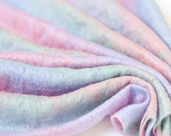 Infinity Scarf Pastel Versatile Felt Cowl Loop Colorful Circle Scarf Candy Lilac Lavender Teal Salmon
