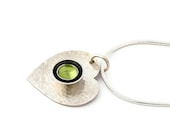 Sterling Silver Heart Necklace with Peridot
