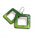 Enamel earrings emerald green and yellow dangle drop summer jewelry fashion geometry. Squares by Alery bioteam