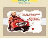 Printed Set - Logging Valentine - Log Truck Il_170x135