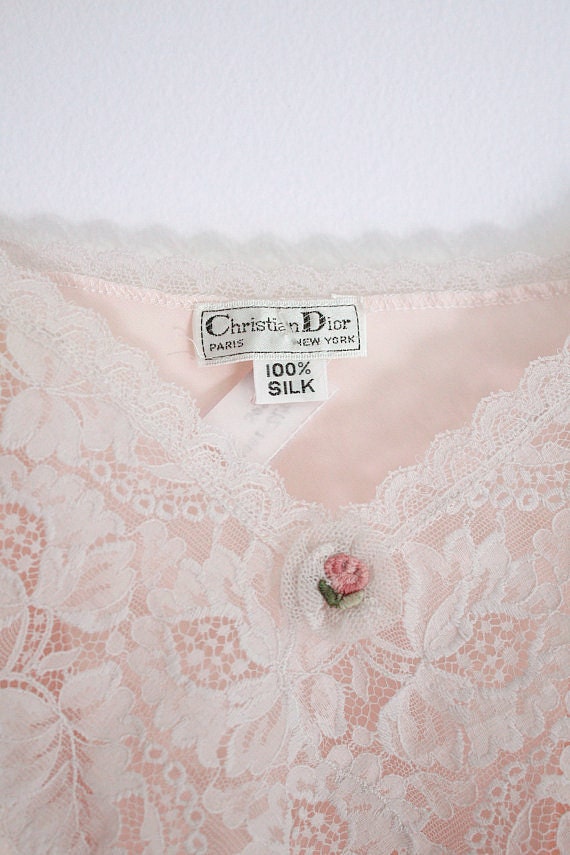 Christian Dior blush pink silk teddy bodysuit small