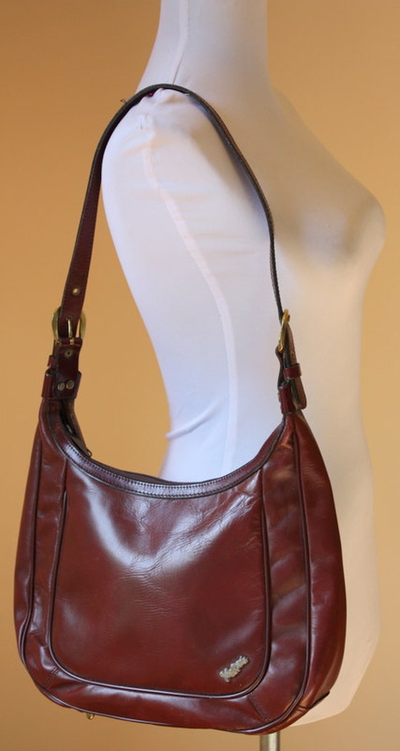 John Romain Oxblood Leather Handbag