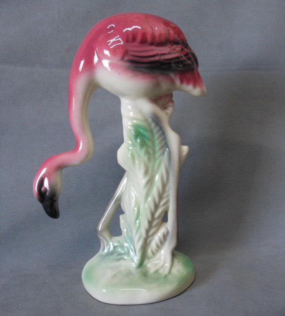 Antique Art Deco Pink Flamingo Figurine