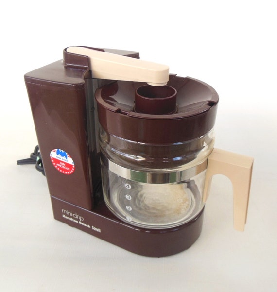 1980s Coffee Maker Brown Hamilton Beach Mini Drip