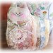 Cat Pillow Doll, Cloth Doll 7 inch Stripes Decorator Fabric, Primitive Soft Sculpture Handmade CharlotteStyle Decorative Folk Art
