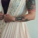 pale pink garden party swing dress pleated circle skirt rhinestone buttons size xsmall