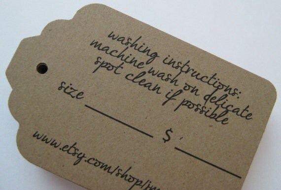 Custom Kraft Brown Die Cut Tag Labels for Gifts, Prices or Paper Crafts - Set of 150 - Large Il_570xn