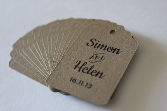 Tags Labels Customized with Your Logo Handmade Items - Set of 100 - Small Kraft Brown Il_570xn
