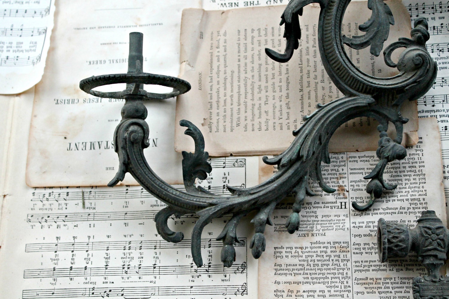 Antique Antebellum Gas Wall Sconce Lighting by thescreenporch
