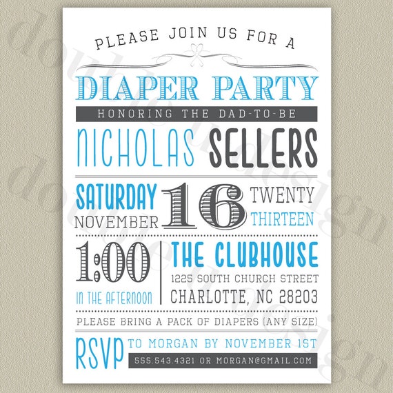 Free Diaper Party Invitation Templates 4