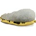 24 kt. Gold Plated Solar Quartz Druzy Connector , White colour fine quality druzy gem stone connectors , Crystal druzy connectors vermeil