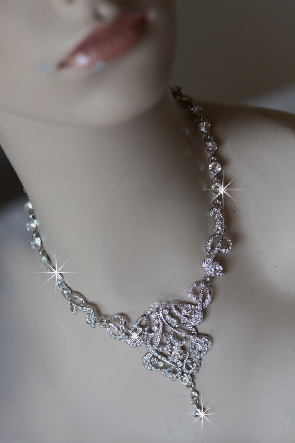 Bridal Necklace Back Chain Long Back Chain Wedding