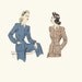 Vogue Sewing Pattern 1940s Misses Easy To Make Jacket Light Coat Blazer Overcoat Collarless Button Front Bust 34