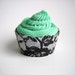 Black & White Lace Cupcake Wrappers - 12 - Floral, Shabby Chic, Rustic, Vintage, Bridal Shower, Birthday, Wedding, Bachelorette Party