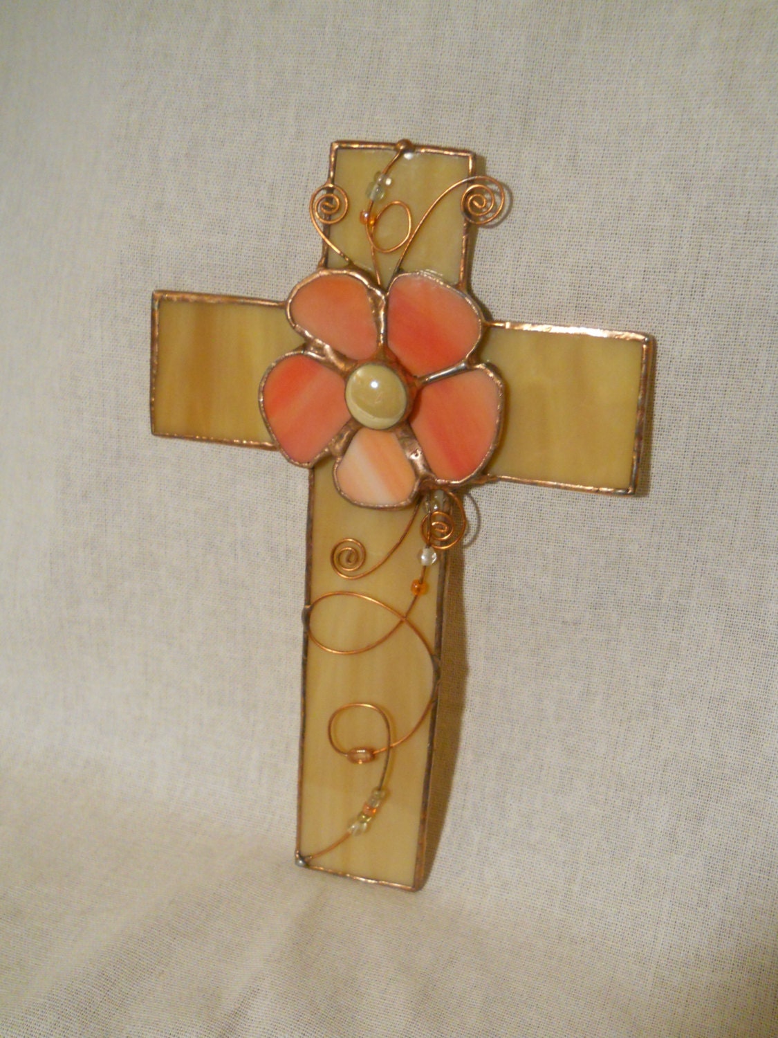 Stained Glass Cross Wall Hanging by StewArtStuff on Etsy