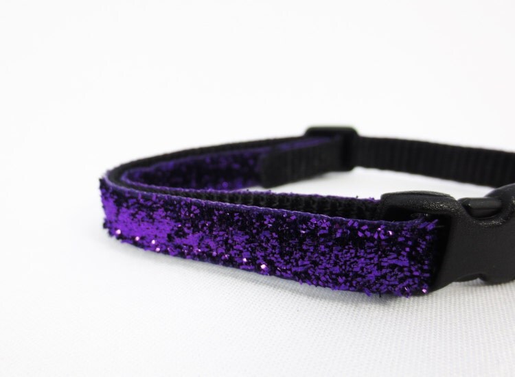 Purple Glitter Cat Collar by SouthernWag on Etsy