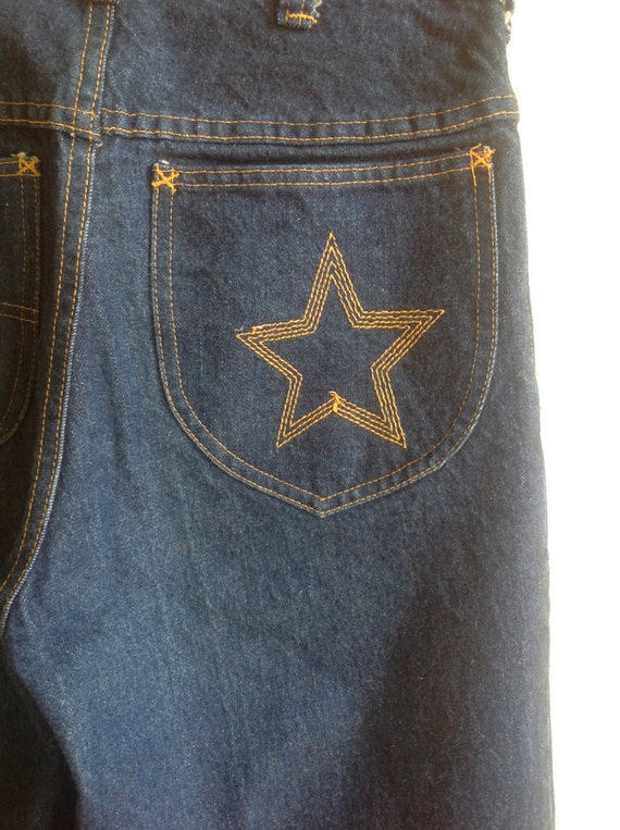 Vintage 70s H.A.S.H. Bell Bottom Jeans Glam Rock Like New