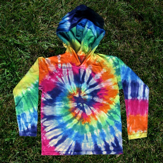 Rainbow Spiral Tie-dye Hoodie for Kids