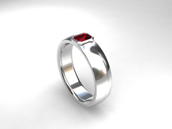 Male ruby wedding ring