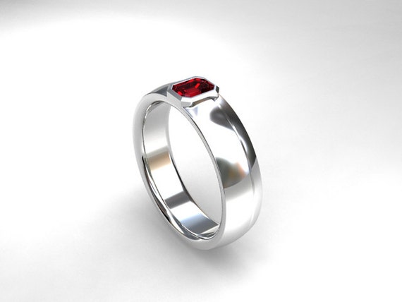 Men's ruby wedding rings