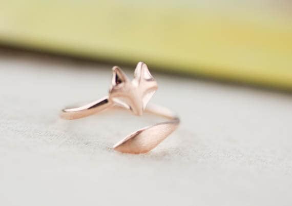 fox ring in gold / silver / rose gold