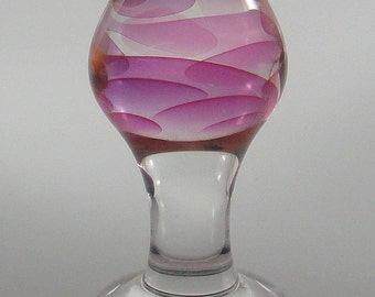 XS Extra Small Glass 24K Gold Spot Rosebud Butt Plug Sex Toy Mature