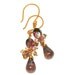 Watermelon Tourmaline Slice Earrings Cognac Quartz Earrings Tourmaline Earrings Ethiopian Opal Jewelry Opal Earings Tourmaline Jewelry