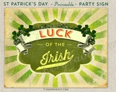 Instant download Digital Printable vintage ST PATRICKS Day party sign Il_170x135