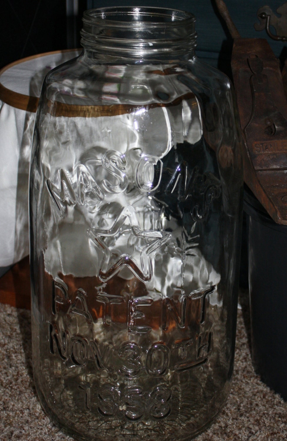 Glass jars for kitchen