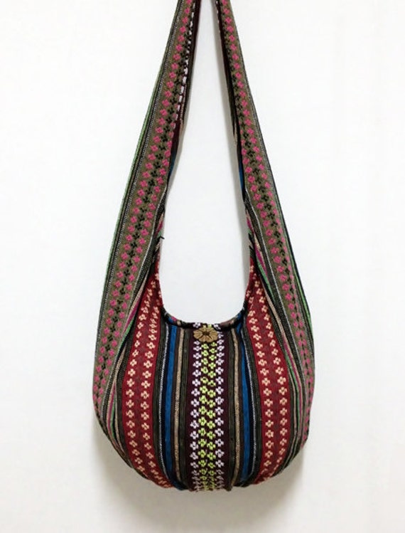 Woven Cotton Bag Hippie bag Hobo Boho bag Shoulder bag Sling