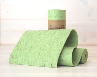 Thick Wool Felt Roll - Color: Pistachio - Heather Wool Felt Rolls - "5 X 36" - 1 Yard Long - 1 Roll