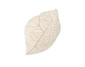White cream leaf shaped jewel decorative cushion, 29X24 cm, 11.4X9.4 inch, Hollow fiber filling, Home decor accessory