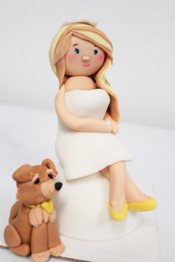 Fondant Cake Topper Girl Bride Birthday Girl Graduate 1