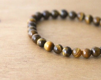 Tigers Eye BRACELET 1 Anniversary bracelet, tiger eye bracelet, crystal healing bracelet, healing crystal jewelry