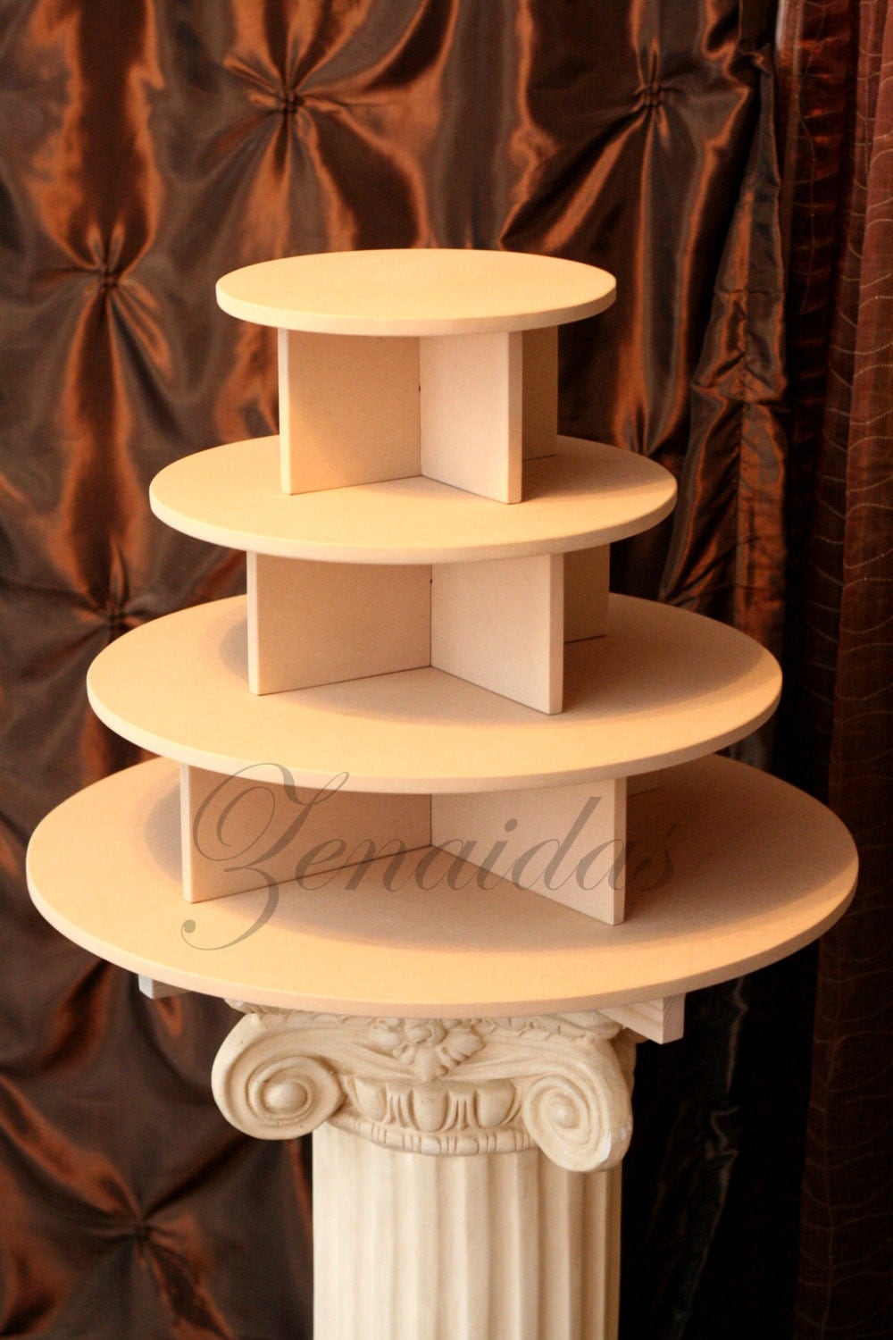 Cupcake Stand 4 Tier Round 65 Cupcake MDF Wood Cupcake Tower