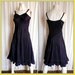 RESERVED Kathy B vintage 1940s ValMode Acetate full slip dress Navy Blue petticoat chemise glamour sexy bombshell SZ 34