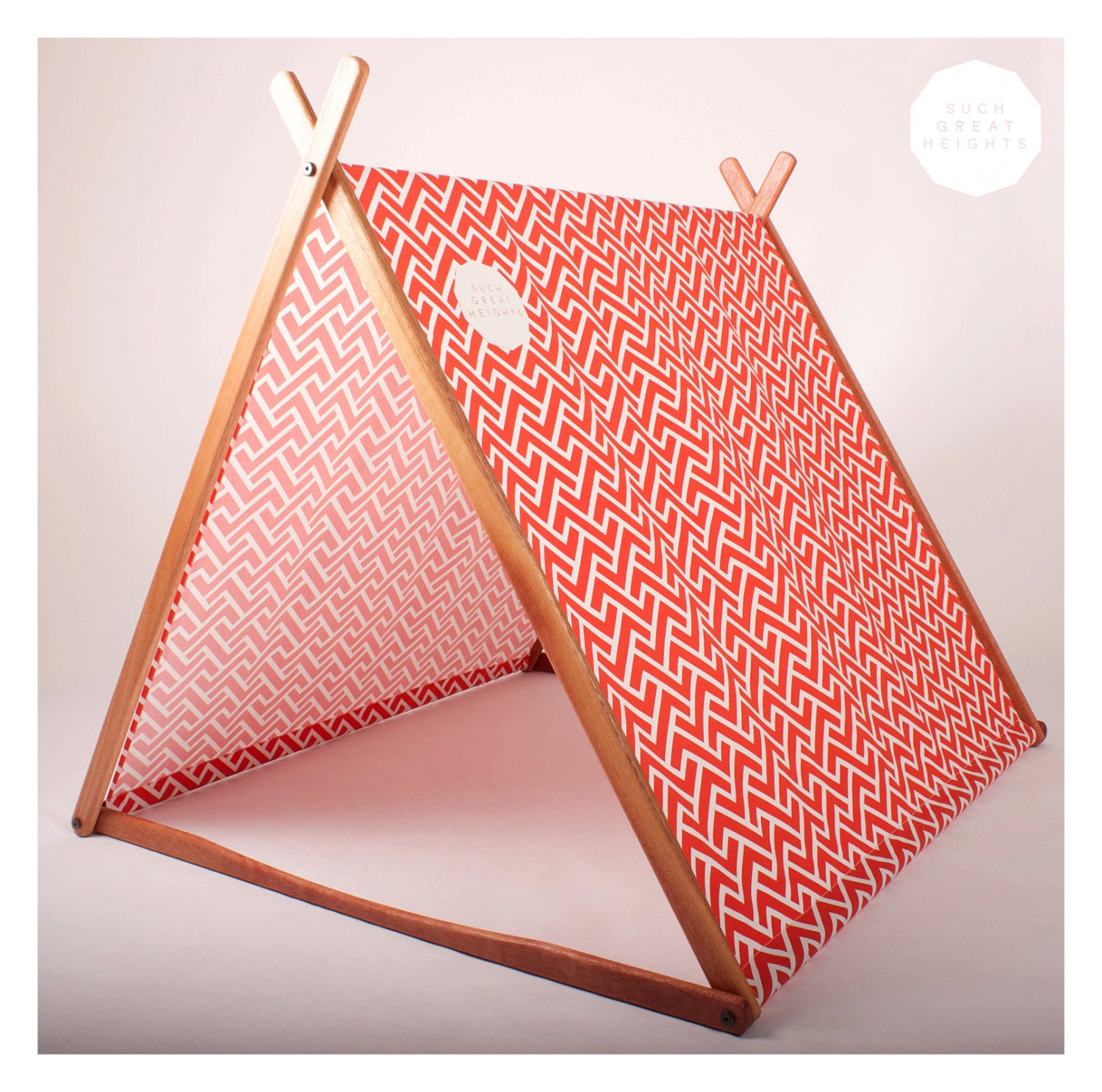 Red Geometric 'Wonder Tent' Organic Cotton by SuchGreatHeightsKids