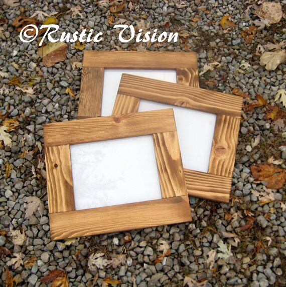 SET OF 3 8x10 Rustic Frames made of reclaimed wood by RusticVision