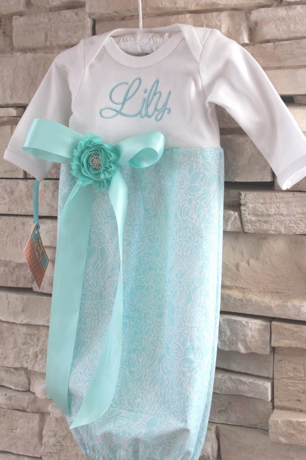 monogrammed gowns for newborns