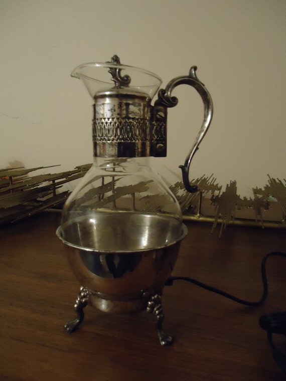 Vintage F B ROGERS Silverplate Electric Coffee by HomeAloneVintage