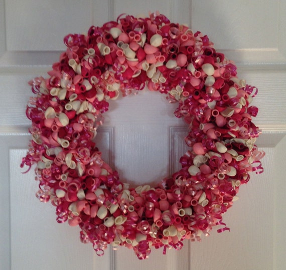 Custom Color: Pink & White Balloon Wreath