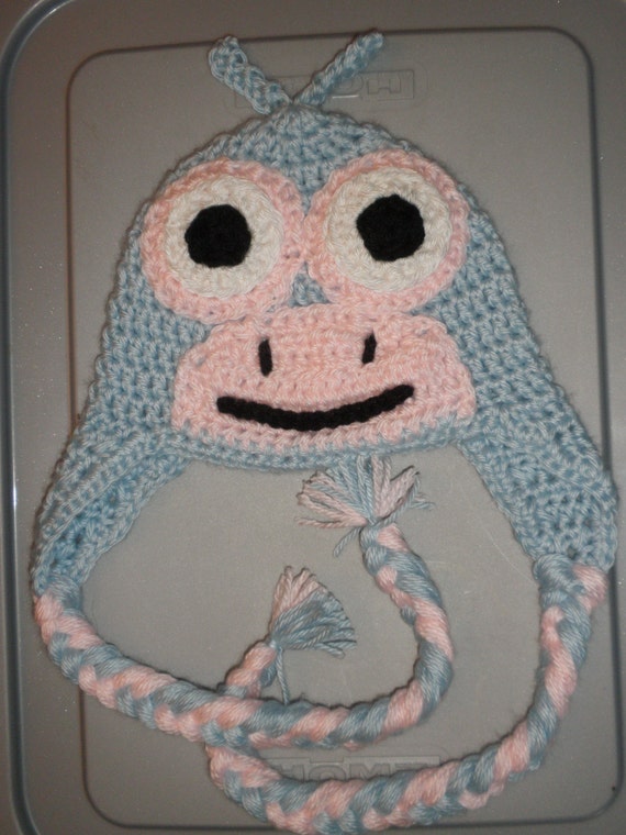 Items similar to Boots inspired from Dora the Explorer crochet hat