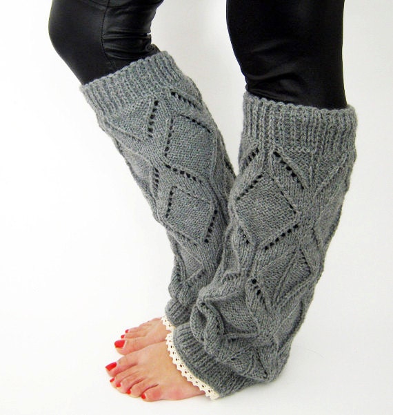 Lacy knitted legwarmers spring gift lace leg warmers Boot