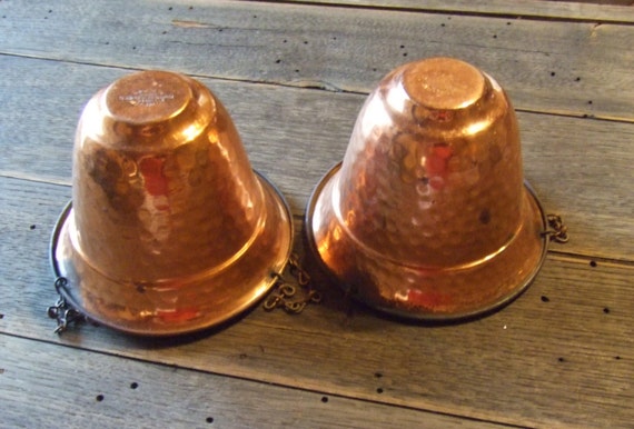 2 Vintage Copper Hanging Baskets by Alford Co Inc by ...
