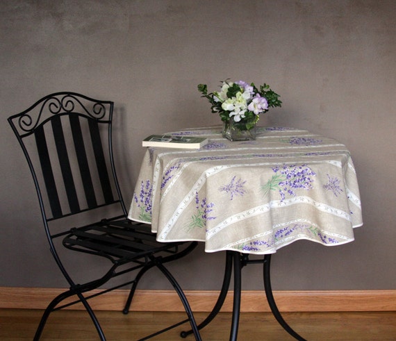 Round Tablecloth 42 to 62 Provence Lavender by SoleildeProvence