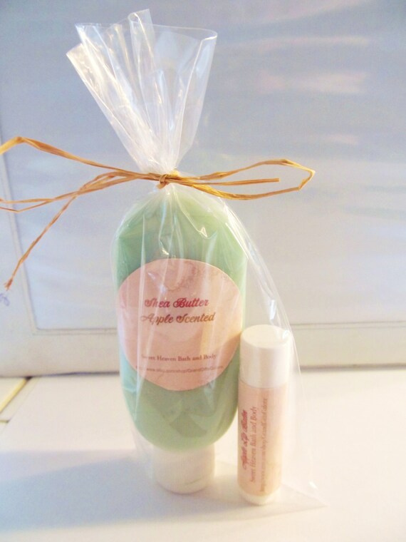 Apple Flavored Lip Balm and Apple Scented Lotion Gift Set