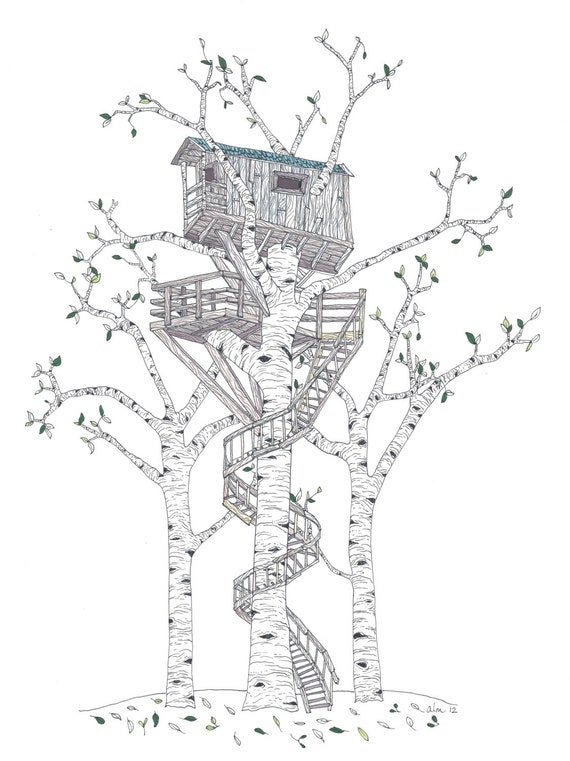 tree house sketch tree house sketch