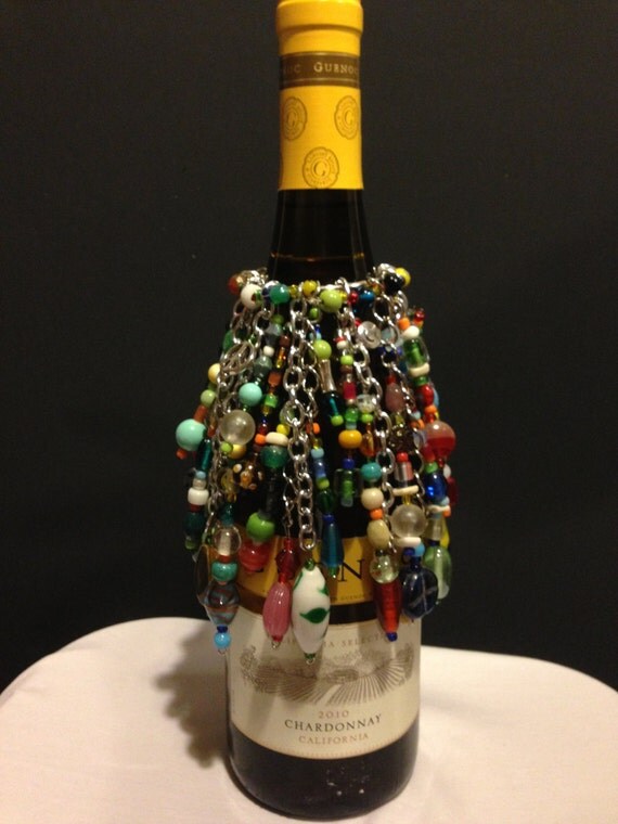 items-similar-to-beaded-wine-bottle-cover-on-etsy