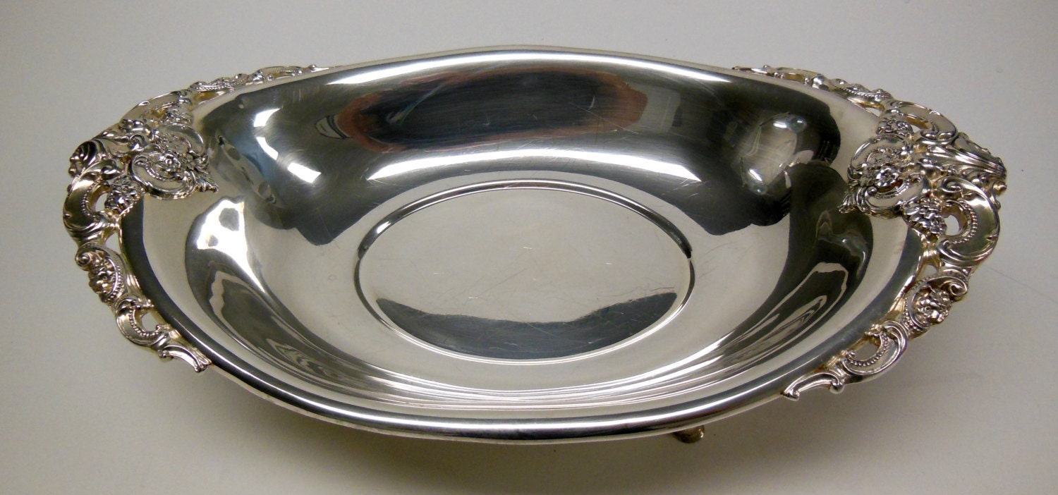 On Sale — Wallace Silverplate Halloware GRAND BAROQUE Footed Serving